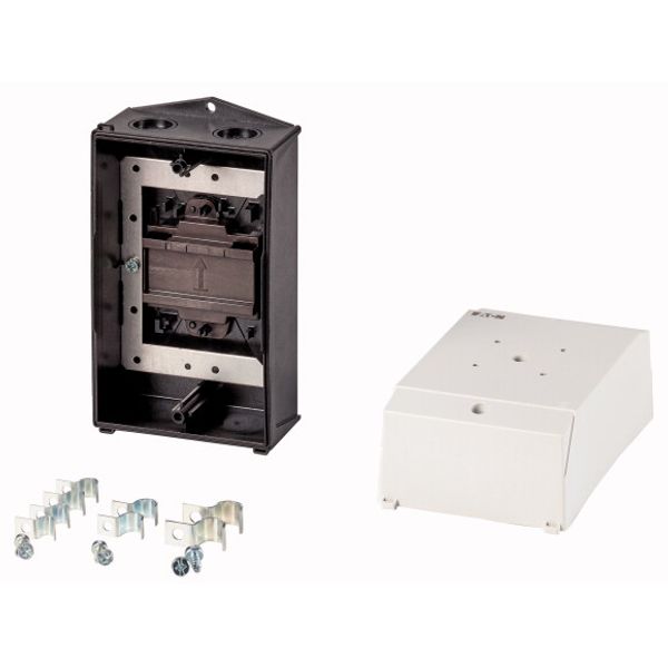Insulated enclosure CI-K2H, H x W x D = 181 x 100 x 80 mm, for T3-3, T3-4, hard knockout version, with mounting plate screen image 1