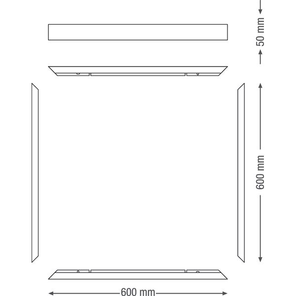 PANEL LED 600 Surface Mount Kit ECO CLASS image 2