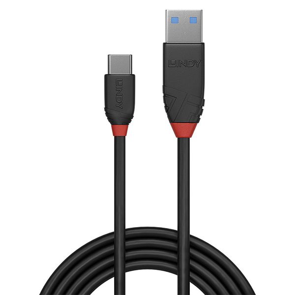 0.15m USB 3.2  Type A to C Cable, 10Gbps,  Black Line USB Type A Male to C Male image 2