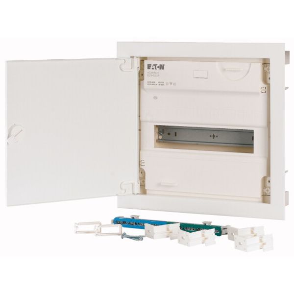 Compact distribution board-flush mounting, 1-rows, super-slim sheet steel door image 3