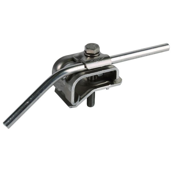 Gutter clamp Al for bead 16-22mm with clamping frame for Rd 8-10mm image 1