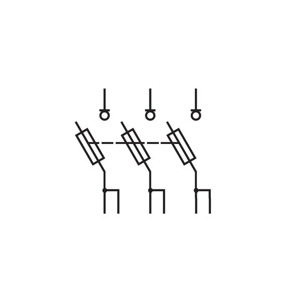 Input-HRC-in-line-fuse ARROW LINE size3, 3-pole,185mm, left image 1