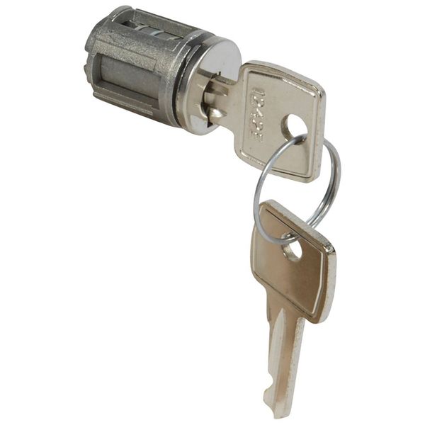 Key barrel type 1242E - for XL³ metal or transparent door - supplied with 2 keys image 2
