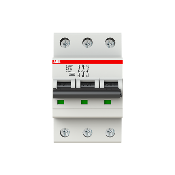 S203P-Z6 Miniature Circuit Breaker - 3P - Z - 6 A image 6