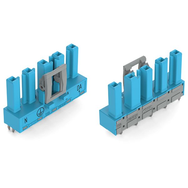 Socket for PCBs straight 5-pole blue image 3