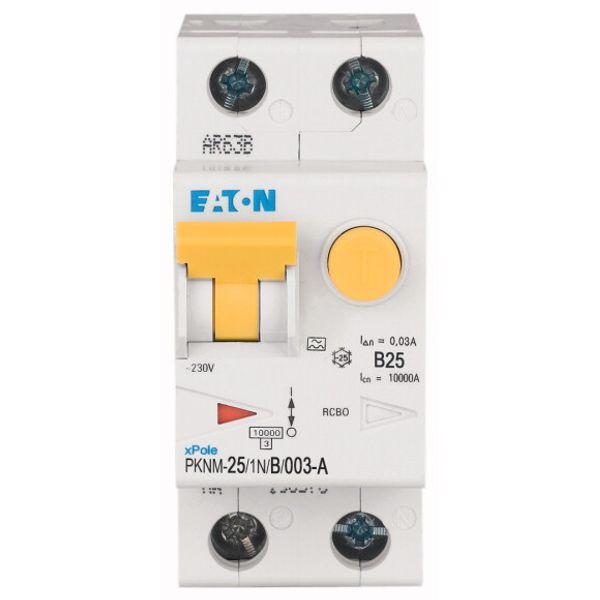 RCD/MCB combination, 25 A, 30 mA, MCB trip characteristic: B, 1p+N, RCD trip characteristic: A image 2