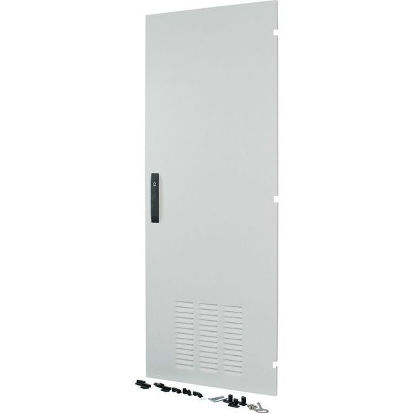 Section door, ventilated IP42, hinges right, HxW = 2000 x 650mm, grey image 6