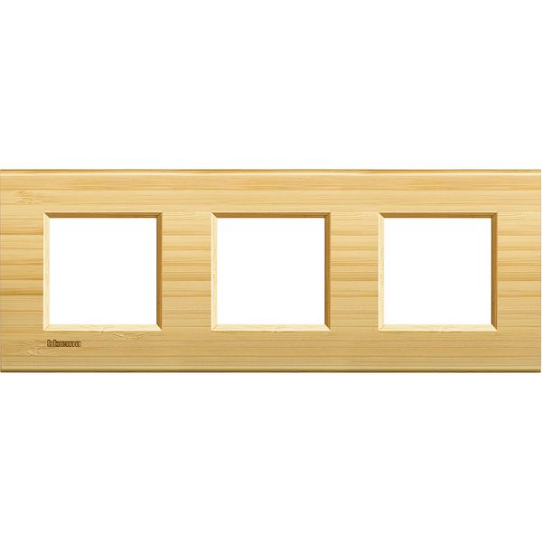 LL - cover plate 2x3P 71mm bamboo image 2