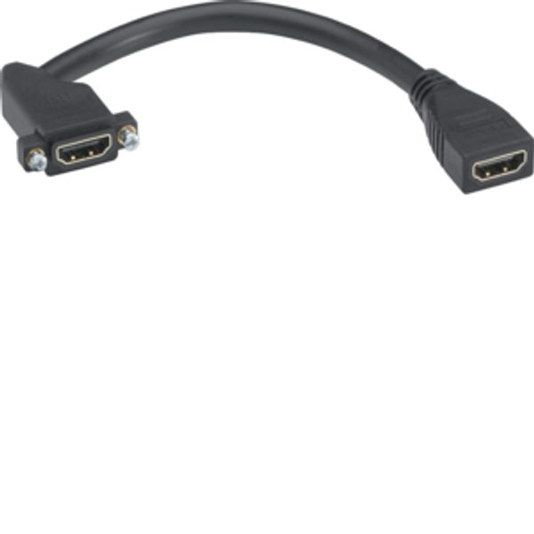 HDMI Cable Female-Female 0.2m, for D-SUB Panelmounting image 1