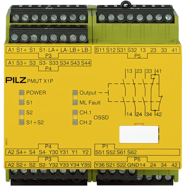 PMUT X1P 24VDC 3n/o 1n/c 5so image 1