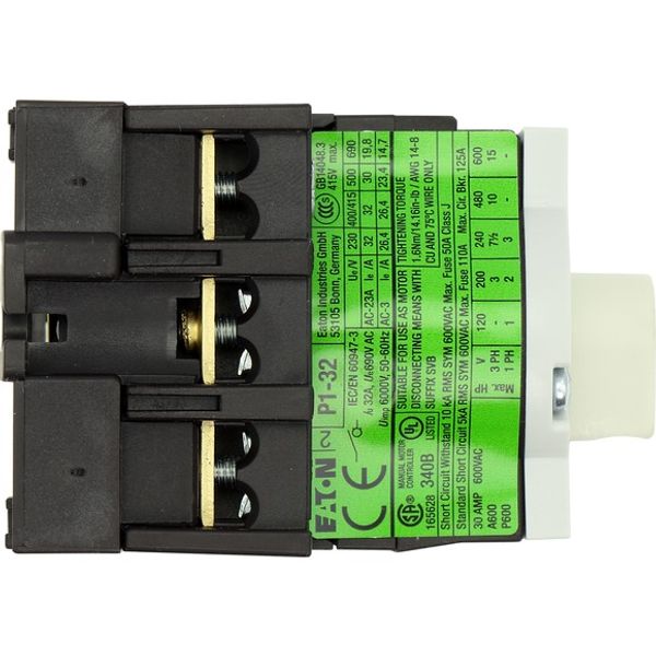 Main switch, P1, 32 A, rear mounting, 3 pole image 8