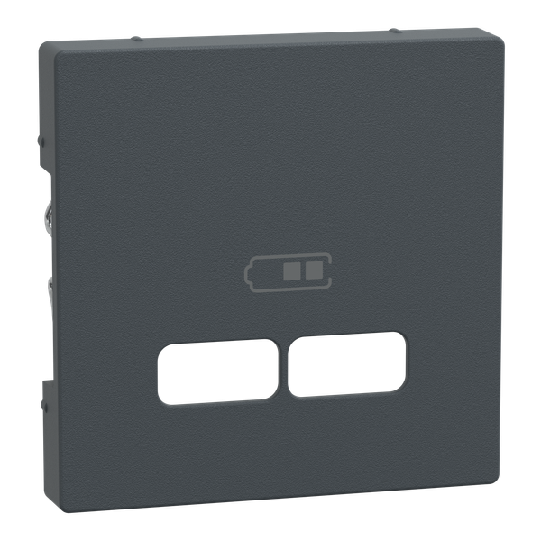 System M central plate USB charger anthracite image 7