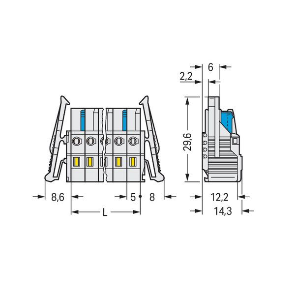 1-conductor female connector CAGE CLAMP® 2.5 mm² light gray image 4