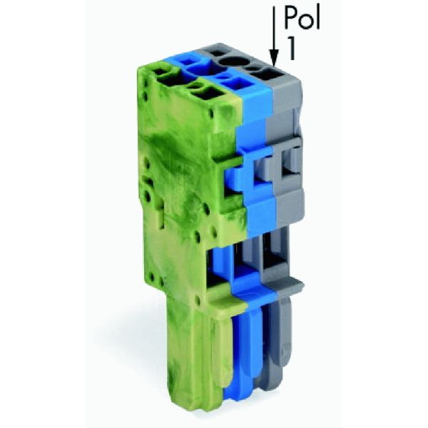 1-conductor female connector CAGE CLAMP® 4 mm² green-yellow, blue, gra image 4