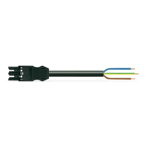 pre-assembled connecting cable;Eca;Socket/open-ended;black image 3
