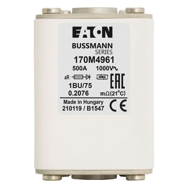 FUSE 500A 1000V 1B/75 AR image 8