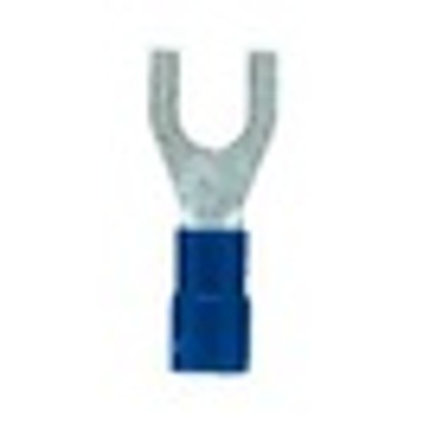 Fork crimp cable shoe, insulated, blue, 1.5-2.5mmý, M5 image 2