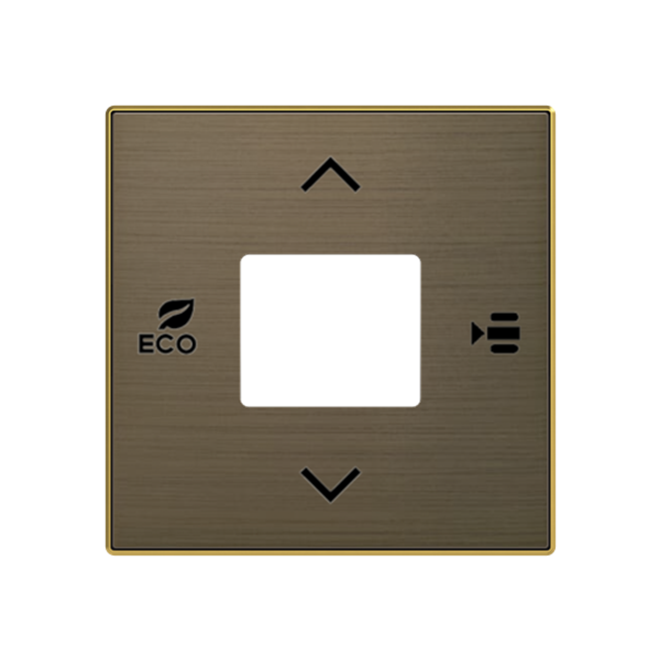CP-RTC-FC-85OE Cover plate - free@home / KNX fan coil control - Antique Gold for Thermostat Central cover plate Gold - Sky Niessen image 1
