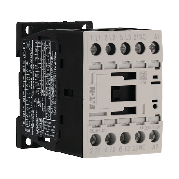 Contactor, 3 pole, 380 V 400 V 3 kW, 1 NC, 110 V 50 Hz, 120 V 60 Hz, AC operation, Screw terminals image 17