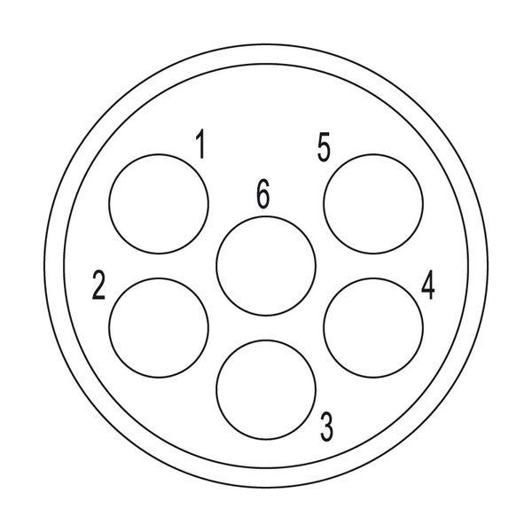 contact insert (circular connector), Plug-in connector, Socket connect image 2