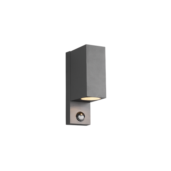 Roya wall lamp 2xGU10 anthracite square motion sensor image 1
