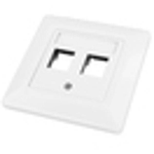 Outlet empty 2 module (SFA)(SFB), 80x80mm, straight, RAL9010 image 5