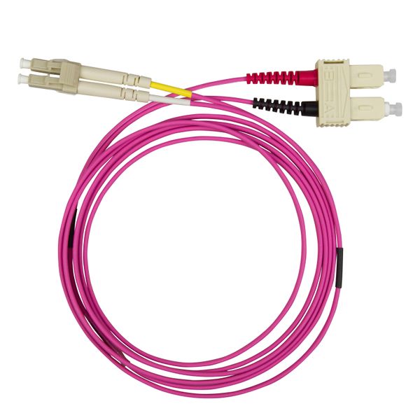 FO Patchcord Duplex LC/SC, 50/125æm OM4, LS0H-3,violet, 2.0m image 2