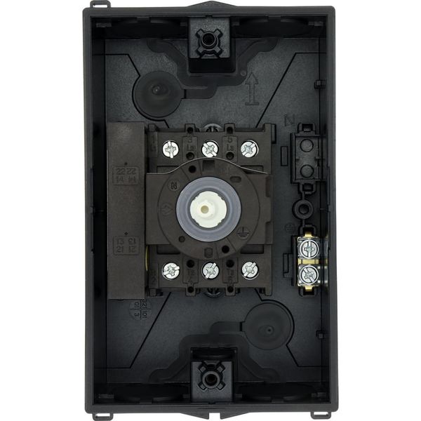 Safety switch, P1, 25 A, 3 pole, 1 N/O, 1 N/C, Emergency switching off function, With red rotary handle and yellow locking ring, Lockable in position image 25