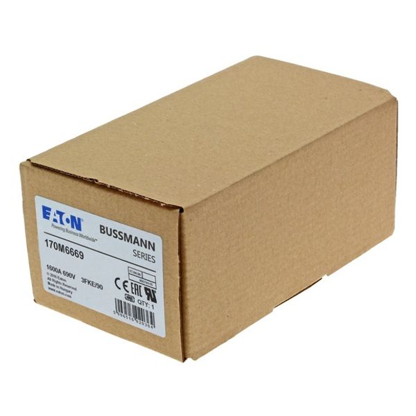 Fuse-link, high speed, 1600 A, AC 690 V, size 3, 76 x 92 x 135 mm, aR, IEC, UL, single indicator image 4