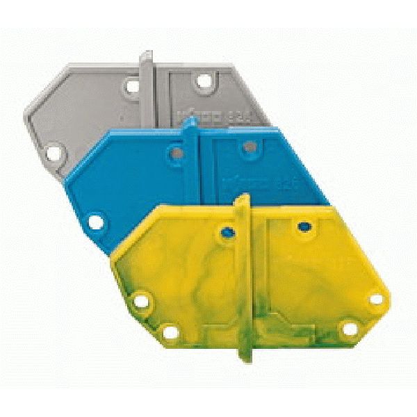 End plate snap-fit type 1.5 mm thick green-yellow image 2