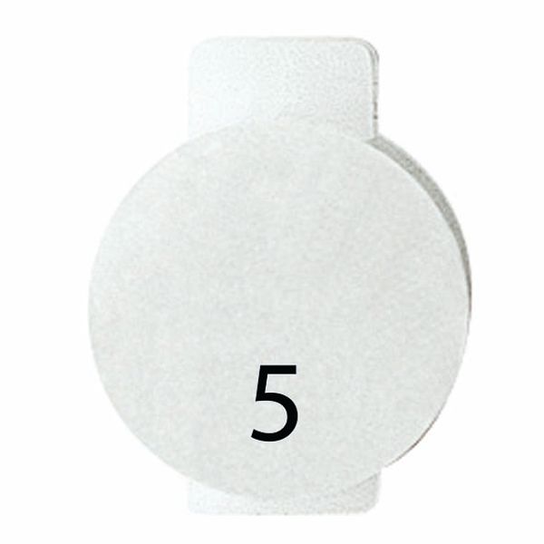 LENS WITH ILLUMINATED SYMBOL FOR COMMAND DEVICES - FIVE - SYMBOL 5 - SYSTEM WHITE image 2