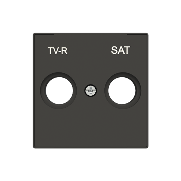 8550.1 NS Cover plate for TV-R/SAT outlet - Soft Black SAT 1 gang Black - Sky Niessen image 1