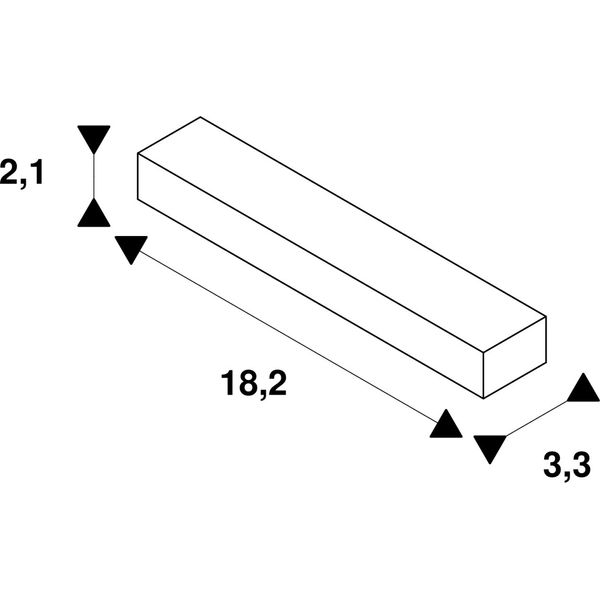 Joint connector for S-TRACK 3-phase track, black image 2