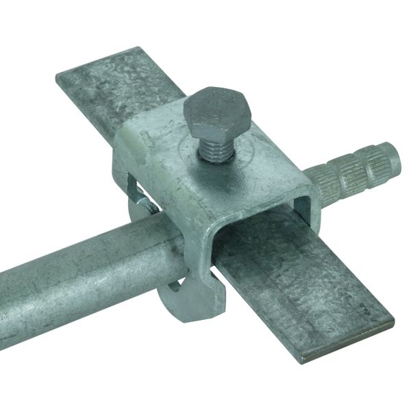 Single-screw term. clamp f. earth rods St/tZn D 20mm f. Rd 10mm Fl -30 image 1
