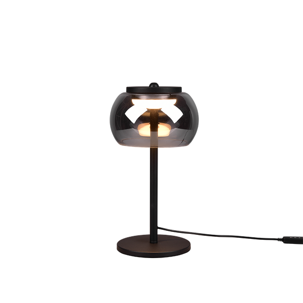 Madison LED table lamp matt black/chrome glass image 1