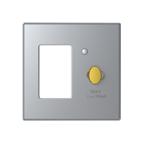 8534 PL Cover plate for circuit breaker & RCD - Silver for Switch/push button Central cover plate Silver - Sky Niessen image 1