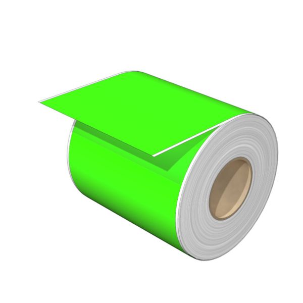 Device marking, halogen-free, Self-adhesive, 30000 x Polyester, green image 1