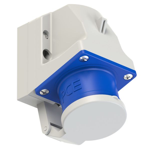 CEE-wall mounted plug 16A 5p 9h with lid image 1
