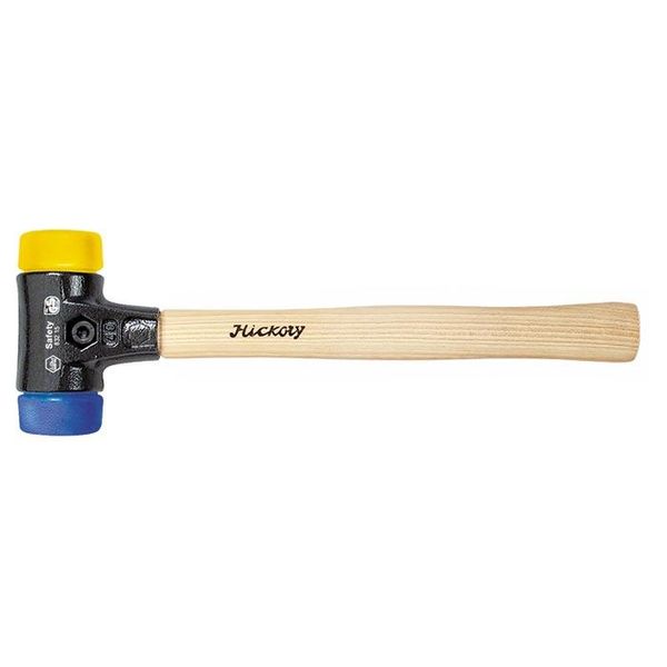 Safety soft-face hammer, blue/ yellow -50 image 1
