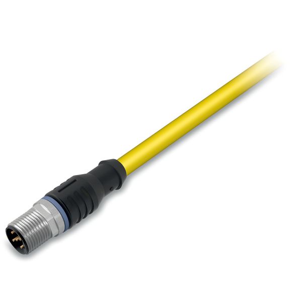 System bus cable M12B plug straight 5-pole yellow image 2