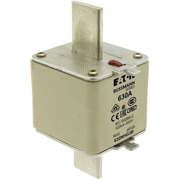 Fuse-link, LV, 425 A, AC 500 V, NH3, gL/gG, IEC, dual indicator, live gripping lugs image 5