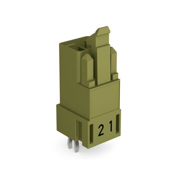 Plug for PCBs straight 2-pole light green image 1