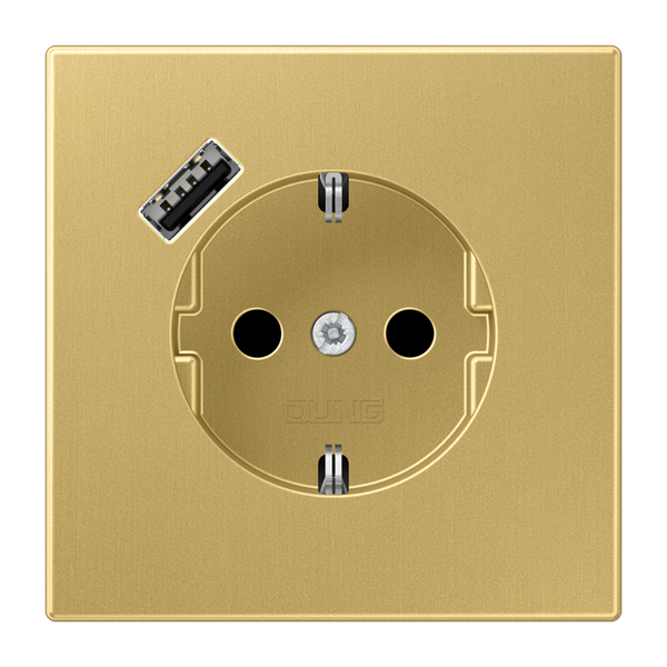 SCHUKO socket with USB type C ME1520-18CAT image 1