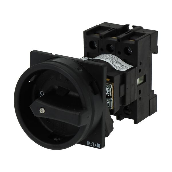 Main switch, P1, 40 A, rear mounting, 3 pole, STOP function, With black rotary handle and locking ring, Lockable in the 0 (Off) position image 5