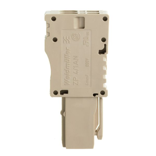 Plug (terminal), Tension-clamp connection, 4 mm², 800 V, 32 A, Number  image 1