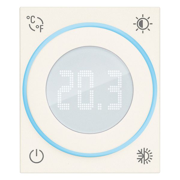 Dial thermostat 100-240V 2M white image 1