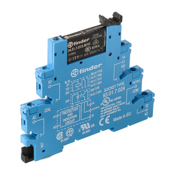 Rel. interface EMR screw 6,2mm.1CO 6A/24VDC/SEN/AgNi+Au (38.51.7.024.5050) image 4