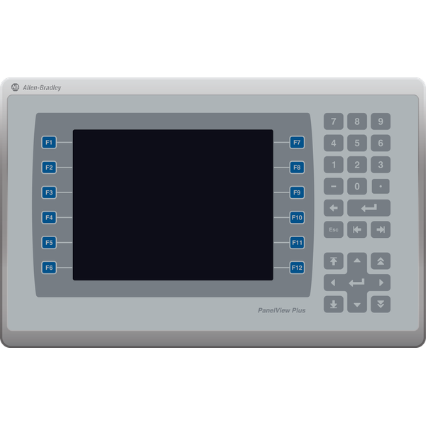Operator Interface, 7" Color, Touch Screen, Key Pad, 24VDC image 1