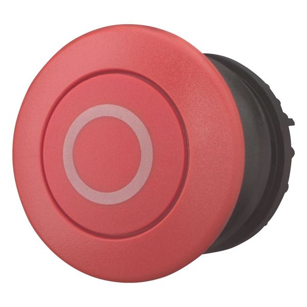 Mushroom actuator, RMQ-Titan, Mushroom, momentary, Mushroom red, red, inscribed, Bezel: black image 5