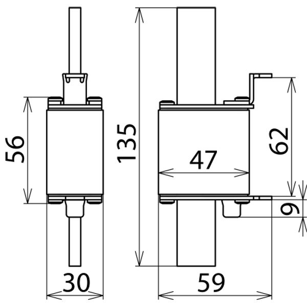 Surge arrester Type 2 / single-pole 280V a.c. for NH1 fuse holders image 2